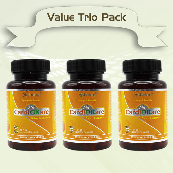 CardiOKare|Herbal Blood Pressure Support|12+ Years of Trust|180 Veg Capsules Triple Value Pack
