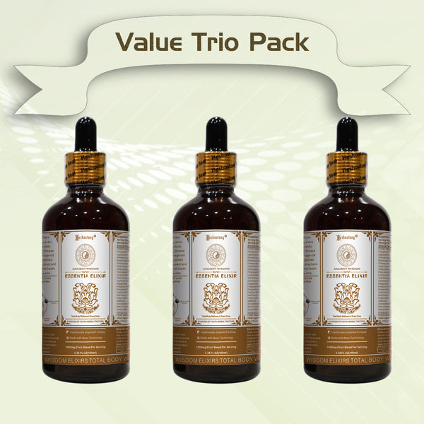 Ancient Wisdom ESSENTIA Elixir for Weakness & Neuropathic Pain & Various Pains|24 Herbs in One|1000mg Per Serving|300ml Value Trio Pack