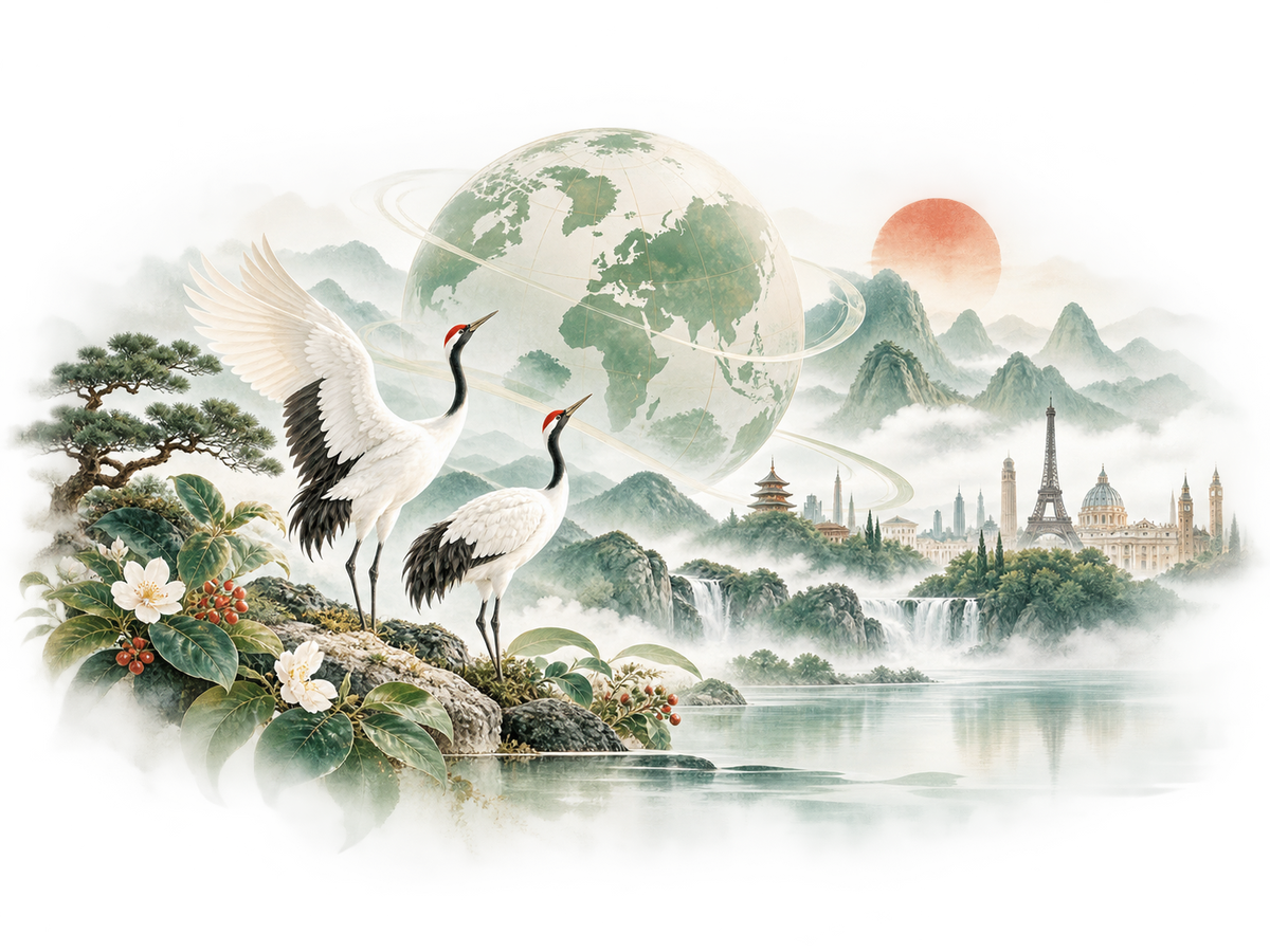 Heshoutang international brand identity illustration