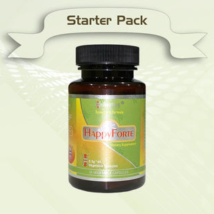HappyForte|Proven Herbal Solution for Energy, Mood, and Digestion|Herbal Energy Flow Optimizer|60 Vagetable Capsules Starter Pack