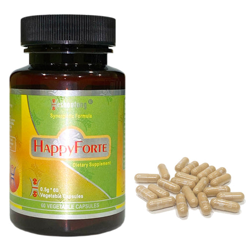 HappyForte|Proven Herbal Solution for Energy, Mood, and Digestion|Herbal Energy Flow Optimizer|180 Vagetable Capsules Triple Value Pack