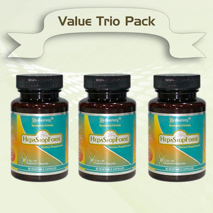 HepaStopForte – Market-Proven Herbal Liver System Cleanser|12+ Years Trust|180 Vagetable Capsules Value Trio Pack