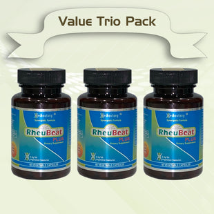 RheuBeatPlus – Market-Proven Herbal Blood Flow Optimizer|Support Circulation, Relieve Pain, and Boost Cardiovascular Health Naturally|180 Vagetable Capsules Triple Value Pack
