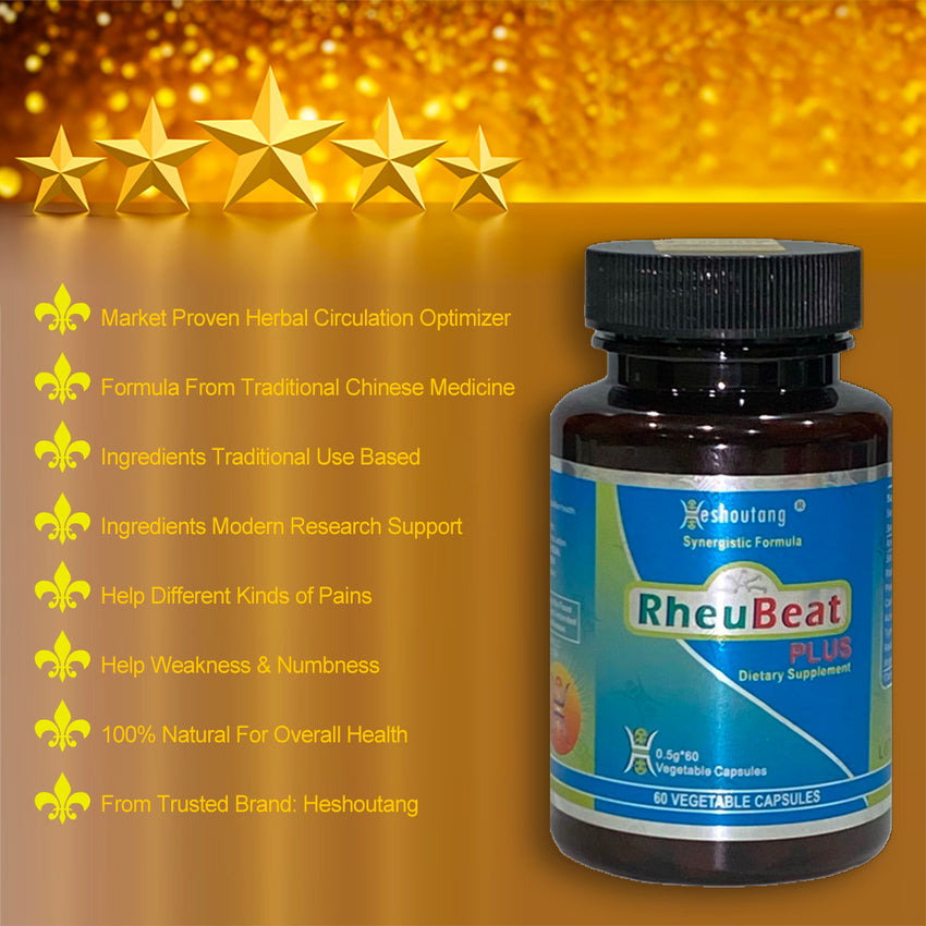 RheuBeatPlus – Market-Proven Herbal Blood Flow Optimizer|Support Circulation, Relieve Pain, and Boost Cardiovascular Health Naturally|360 Vagetable Capsules Premium Saver Pack