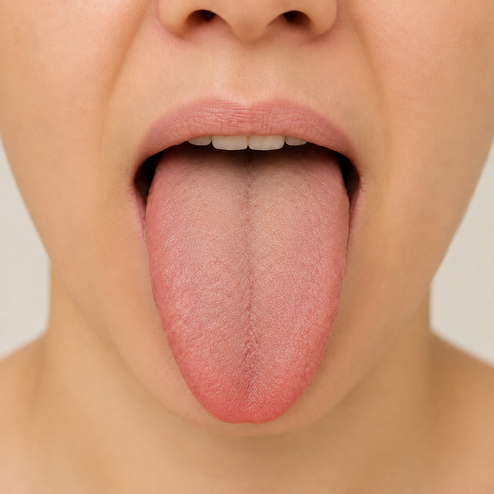 Tongue clue for reproductive essence weakness